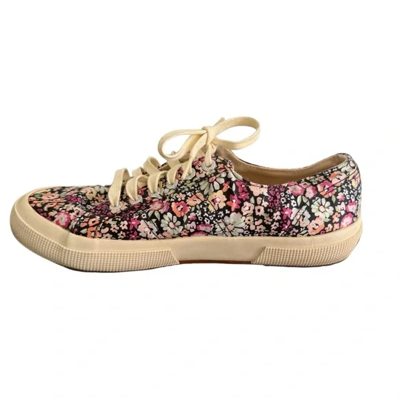 Superga Women’s Size 8 Size 39 Floral Daisy Multicolor Sneakers Casual Lace Up - Picture 4 of 12